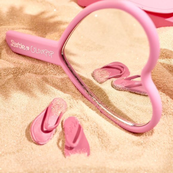Malibu Barbie x Colourpop heart Valentine hand mirror - Picture 2 of 2